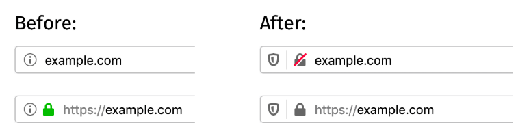Firefox 70浏览器更新HTTPS加密图标
